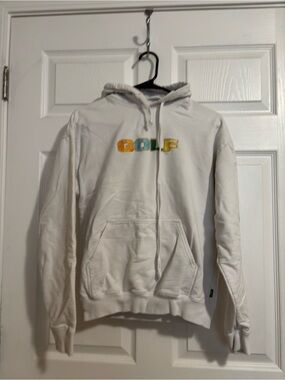 Golf Wang Men's Cream Crewneck Hoodie - Multicolor Logo